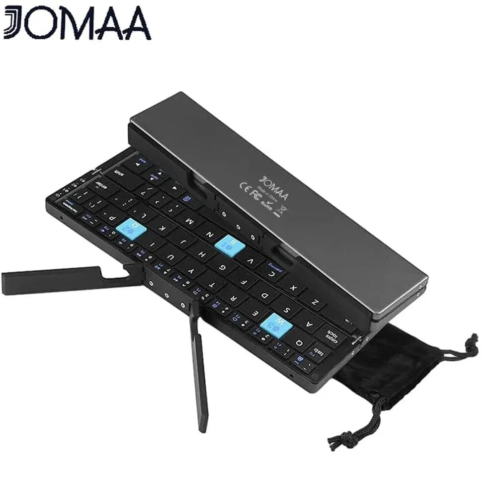 Tastiera Bluetooth pieghevole con supporto magnetico Mini tastiera pieghevole in lega di alluminio tastiera ricaricabile per Tablet,iPad