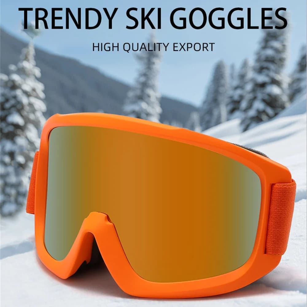 Occhiali da Sci con Doppio Strato di Lenti, Protezione UV400, Antiappannamento Professionale, Maschera per Snowboard, per Uomo e Donna, Sport Invernali all'Aperto