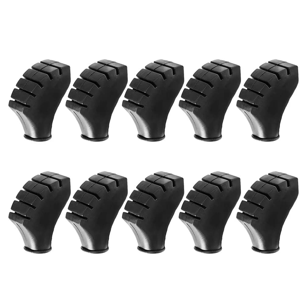 Set of 3 Tips for Trekking Sticks, Hiking Accessories, Rubber Feet Replaceable with Metal Washer for Flooring and Paths