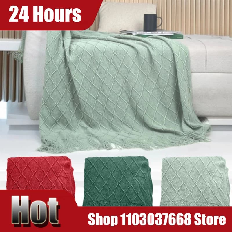 Coperta decorativa invernale grande per divano, coperta per divano, decorazioni natalizie, coperta rossa con frange, letto geometrico, tiro bordeaux