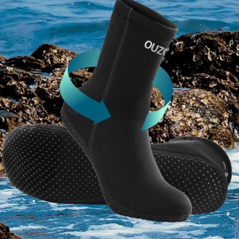 3mm Thickened Anti-Slip Diving Socks, Thermal Neoprene Beach Socks for Freediving & Snorkeling, Breathable Comfortable Durable