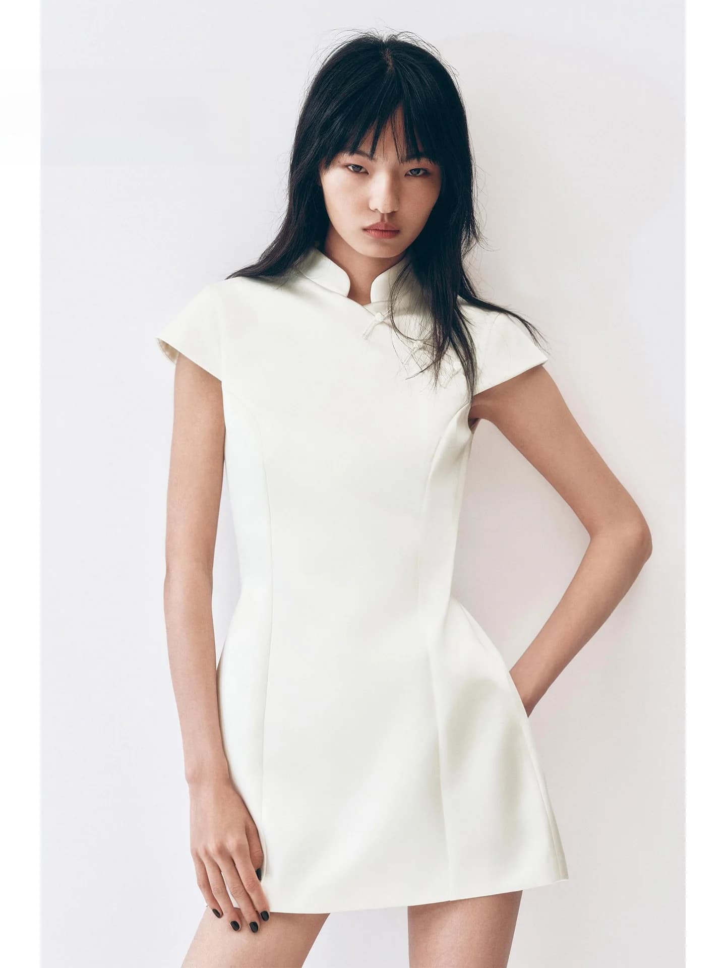 Summer 2026 New Chinese Style Short Sleeve Waist Cinched Dress Elegant Short Length Fairy Skirt for Ladies Daily Wear