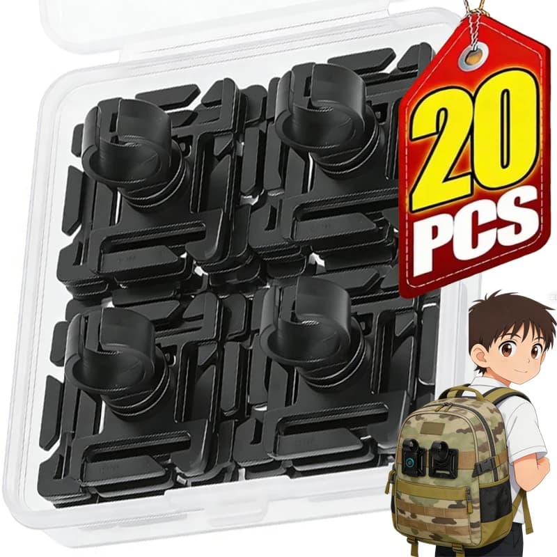 U Torch Clips for Trekking Backpack, Water Pipe Attachment, Hiking Stick Holder, 1-20 Pieces
