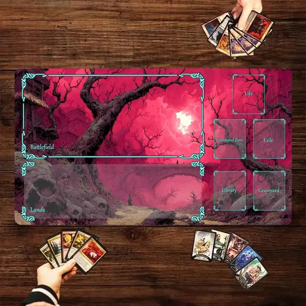 Tappetino da gioco magico Tappetino da gioco per carte con zona Arte digitale doomsday Tappetino da gioco MTG Tappetino da gioco Tappetino da scrivania Tappetino da battaglia Commander