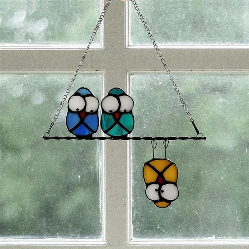 B97A-Catena per appendere finestre in vetro colorato con ganci a ventosa, 4 pezzi da 20 pollici Catena per appendere quadri Sunshine Catcher