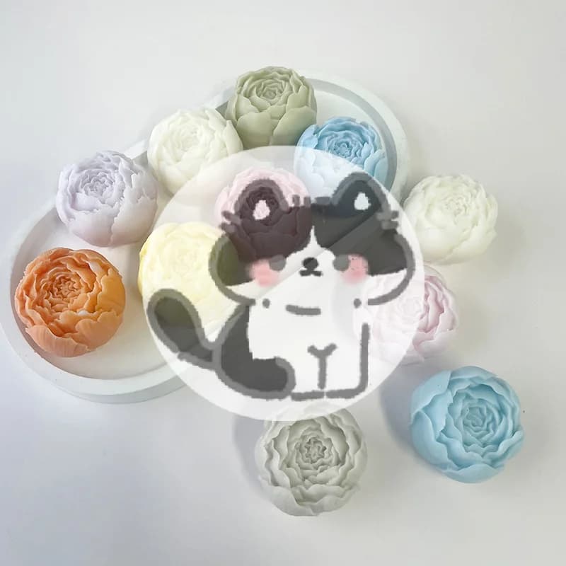 Stampo in Silicone per Candele a Forma di Rose 3D, Stampo per Candele a Forma di Peonia, per Aromaterapia, Gesso, Sapone, Resina, Regali di Compleanno e Matrimonio, Decorazioni per la Casa