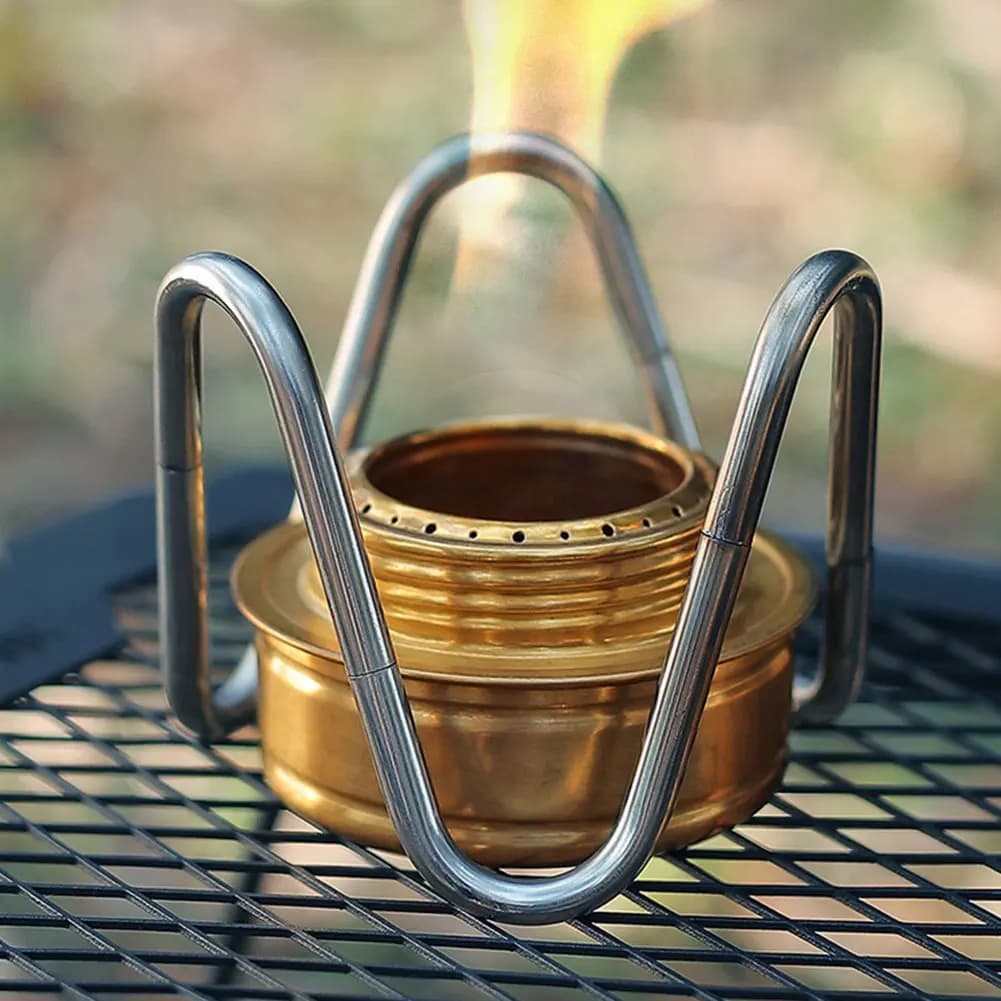 Outdoor Stove with Bracket Camping Stove Adjustable Firepower Ultralight Furnace for Outdoor Picnic