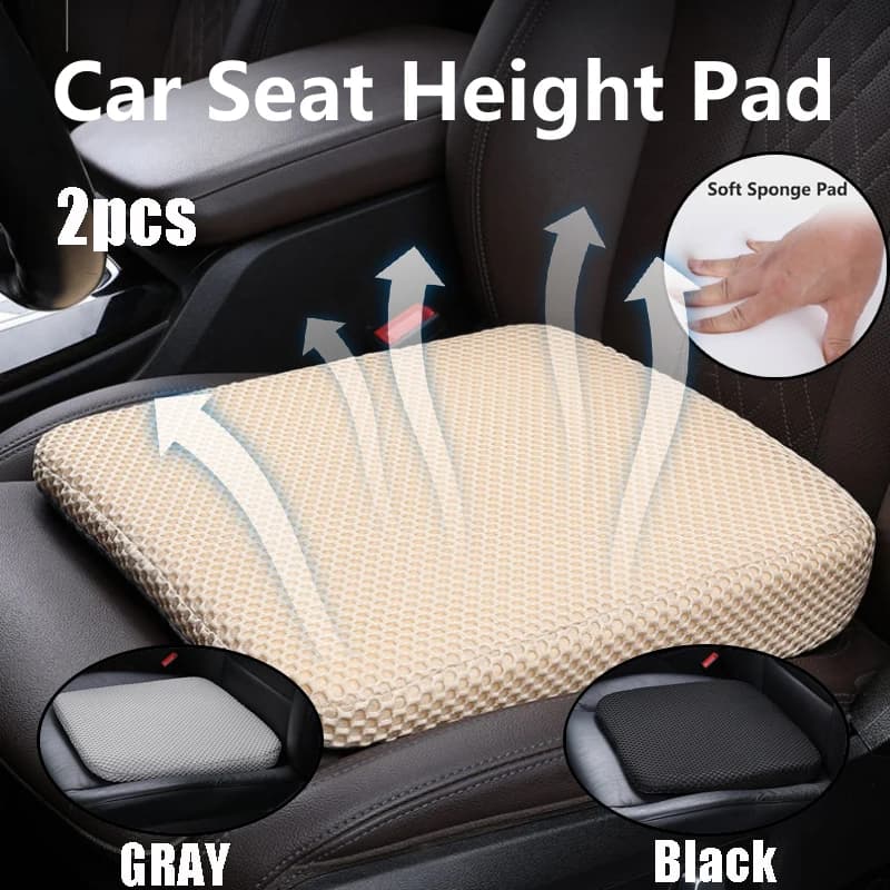 2 pezzi cuscino per rialzo seggiolino auto memory foam traspirante cuscino per sedile fisso in rete 3D per seggiolino auto sedia da ufficio cuscino per sedile a cuneo