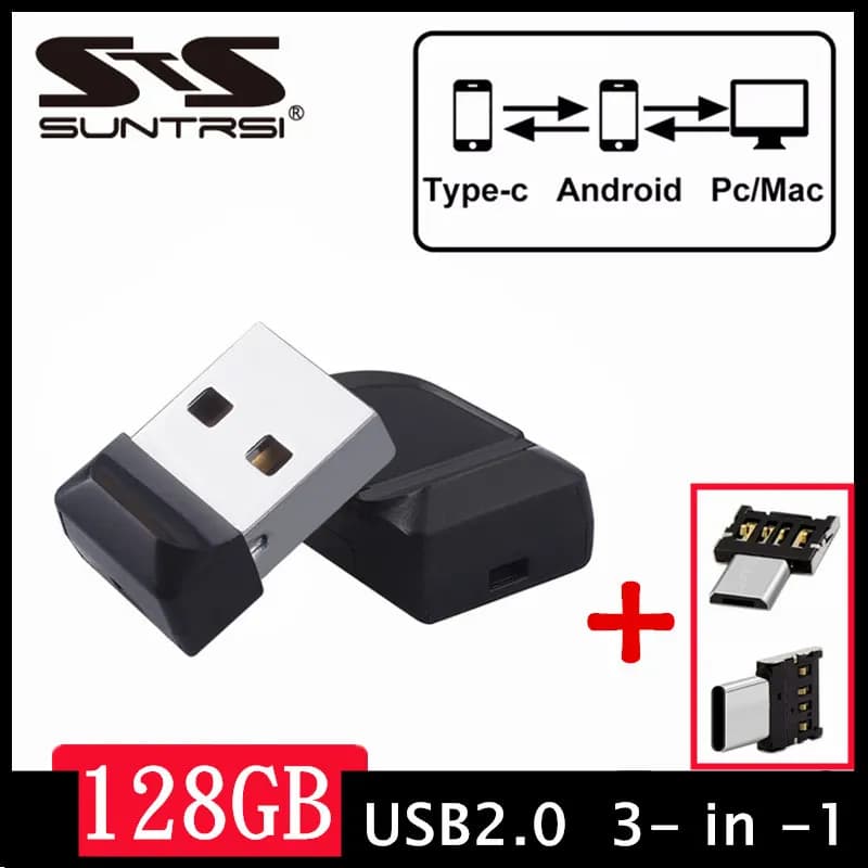Suntrsi USB Flash Drive 128GB Pen drive 64GB pendrive 128G usb muslimwater u-disk 2.0 key stick regalo per PC