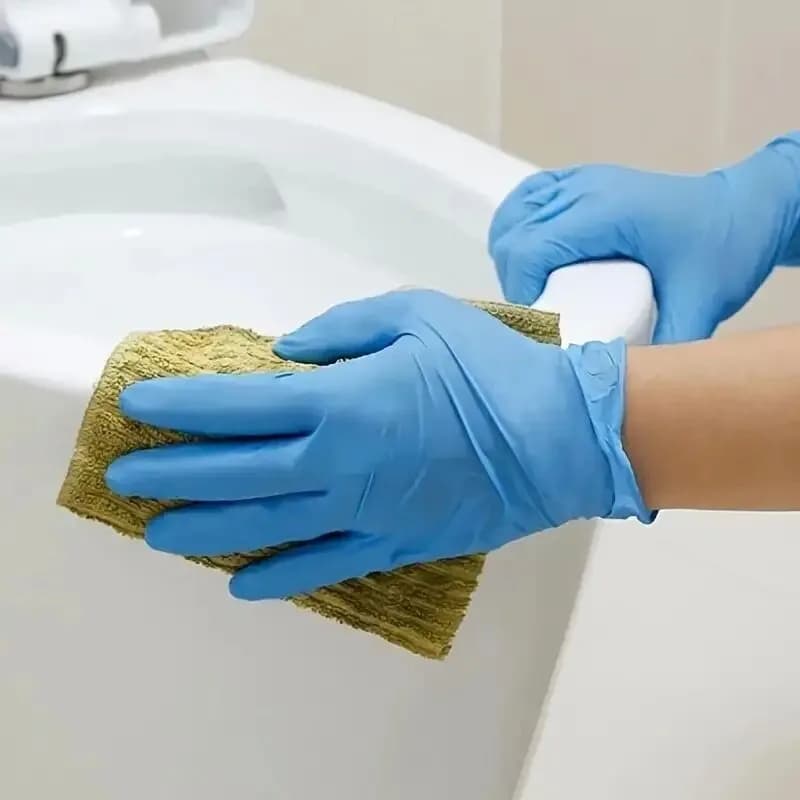 Guanti monouso in nitrile blu da 20/50/100 pezzi - Impermeabili, senza lattice, senza polvere, per la pulizia della cucina domestica, lavaggio dei piatti