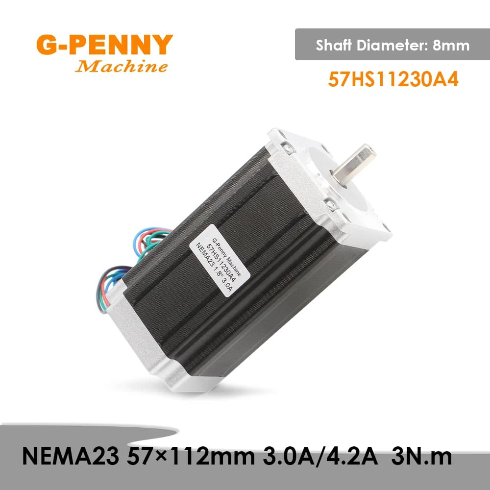 NEMA23 57x112mm 3Nm step-by-step motor 3A/4.2A single/double 315Oz-in CNC shaft for 3D printer milling Router
