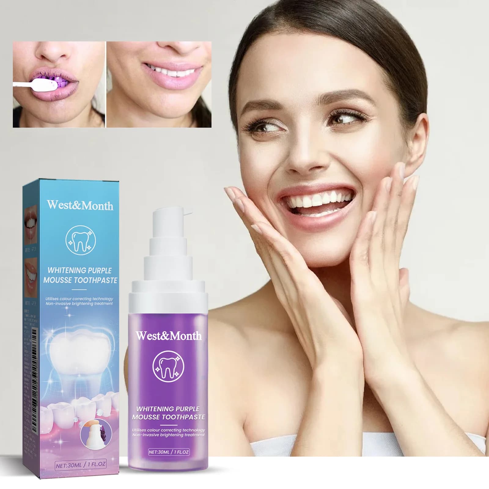 Whitening Mousse for teeth removal yellow teeth oral hygiene whitening fresh breath stain for teeth clean oral hygiene toothpaste V34