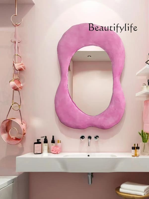 Specchio cosmetico intelligente per bagno francese dalla forma speciale Decorazione artistica per il trucco del bagno semplice americano