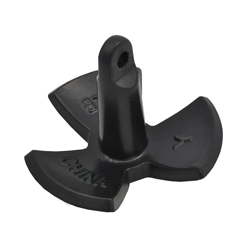 Ancoraggio per barche Ancoraggio per fiume da 20 libbre / 9 kg Ancoraggio marino rivestito in vinile nero in ghisa