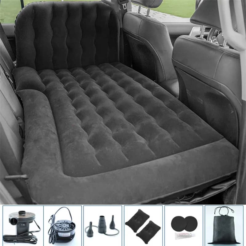 Materasso da campeggio per auto gonfiabile per materasso ad aria da viaggio SUV portatile con 2 cuscini Cuscino da campeggio per auto