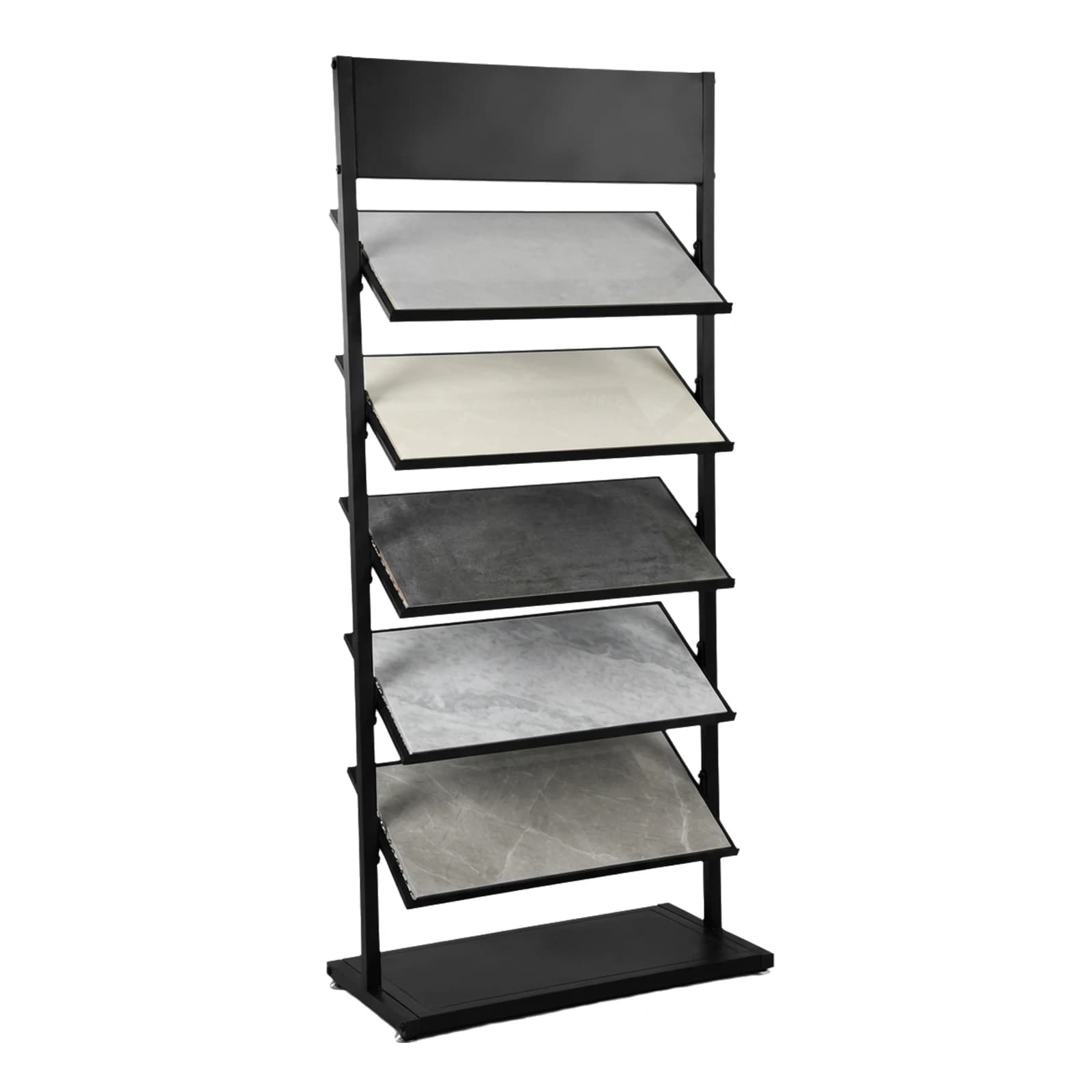 Exhibitor to 5 shelves for Tiles 26.38x13.78x59.06 Inches, Shelf for Exhibition of Samples of Building Materials for Fairs and Exhibitions