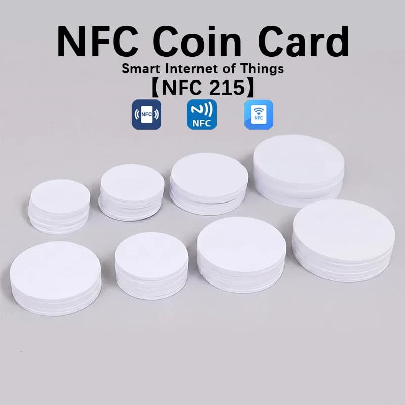 NFC coin card Ntag215 white card quick command NFC music wall NFC chip sticker for music - touch and sense the music instantly