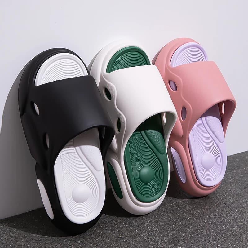 Comfortable Thickened Anti-slip EVA Flip Flops Couple Shoes Soft Jifan Paul Casual Slippers Summer Season Plastic Material