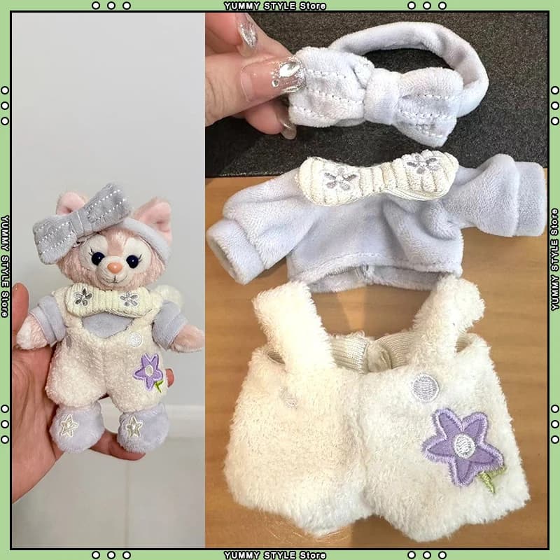 Nice plush pajamas for fox doll with LinaBell plush pendant, doll dresses with hair band, 3 piece set