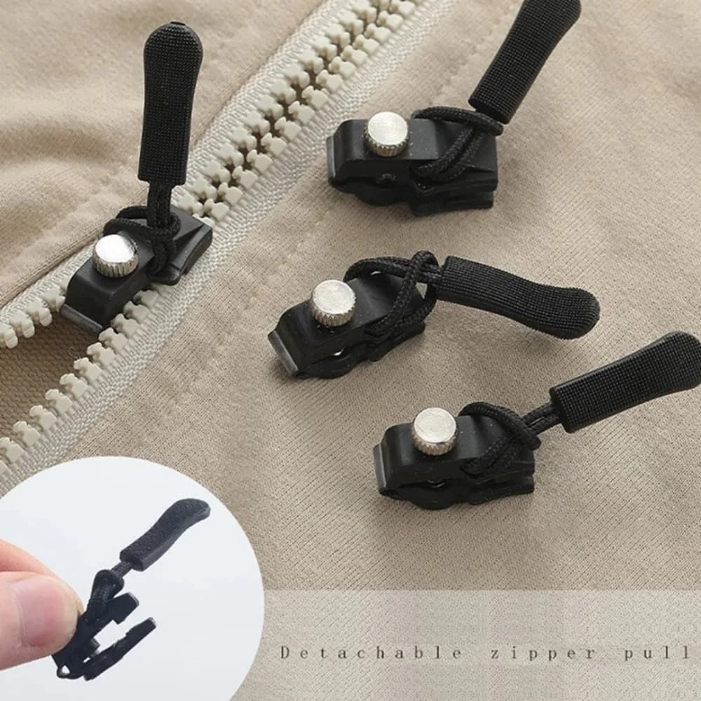 6/3pc Universal Zipper Closure Head Fast installation Detachable zipper head for jackets Travel bags Replacement of sliding lock Repair