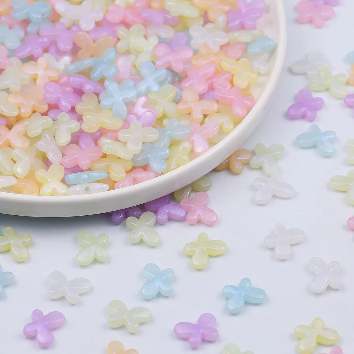 12×17mm Mixed Macaron Color Butterfly Acrylic Bead Beaded Color Loose Beads For Jewelry Making DIY Bracelet Earrings Accessories