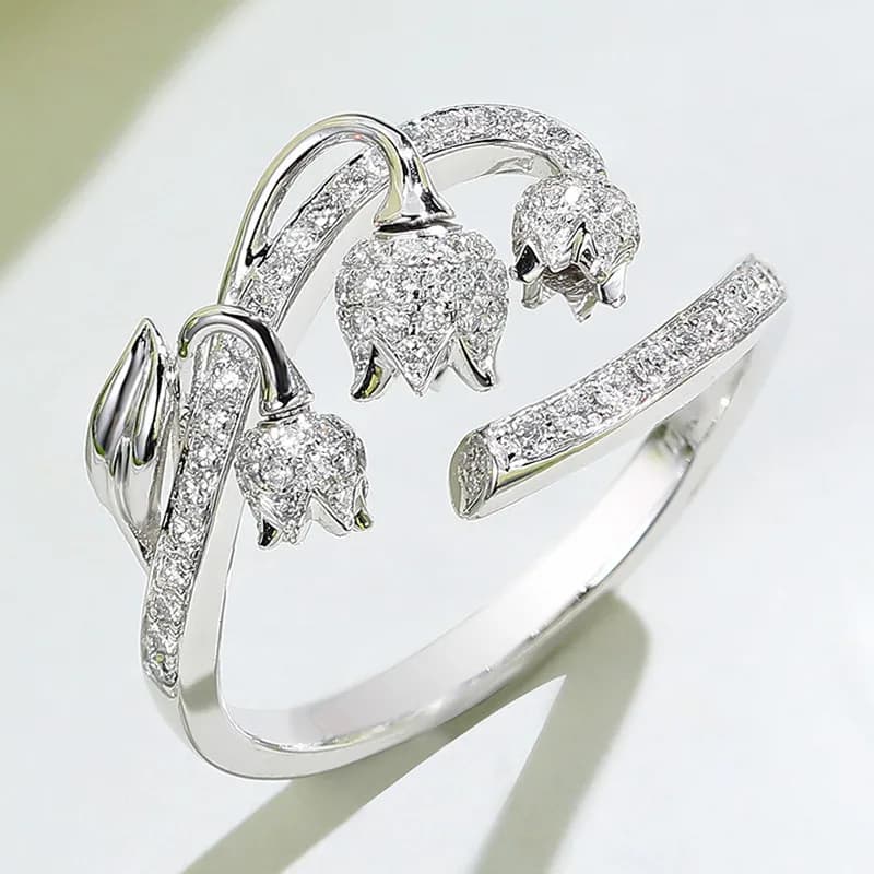 Huitan Fancy Chic Opening Ring Female Engagement Party Accessories with Delicate Design Graceful Lady Wedding Ceremony Jewelry