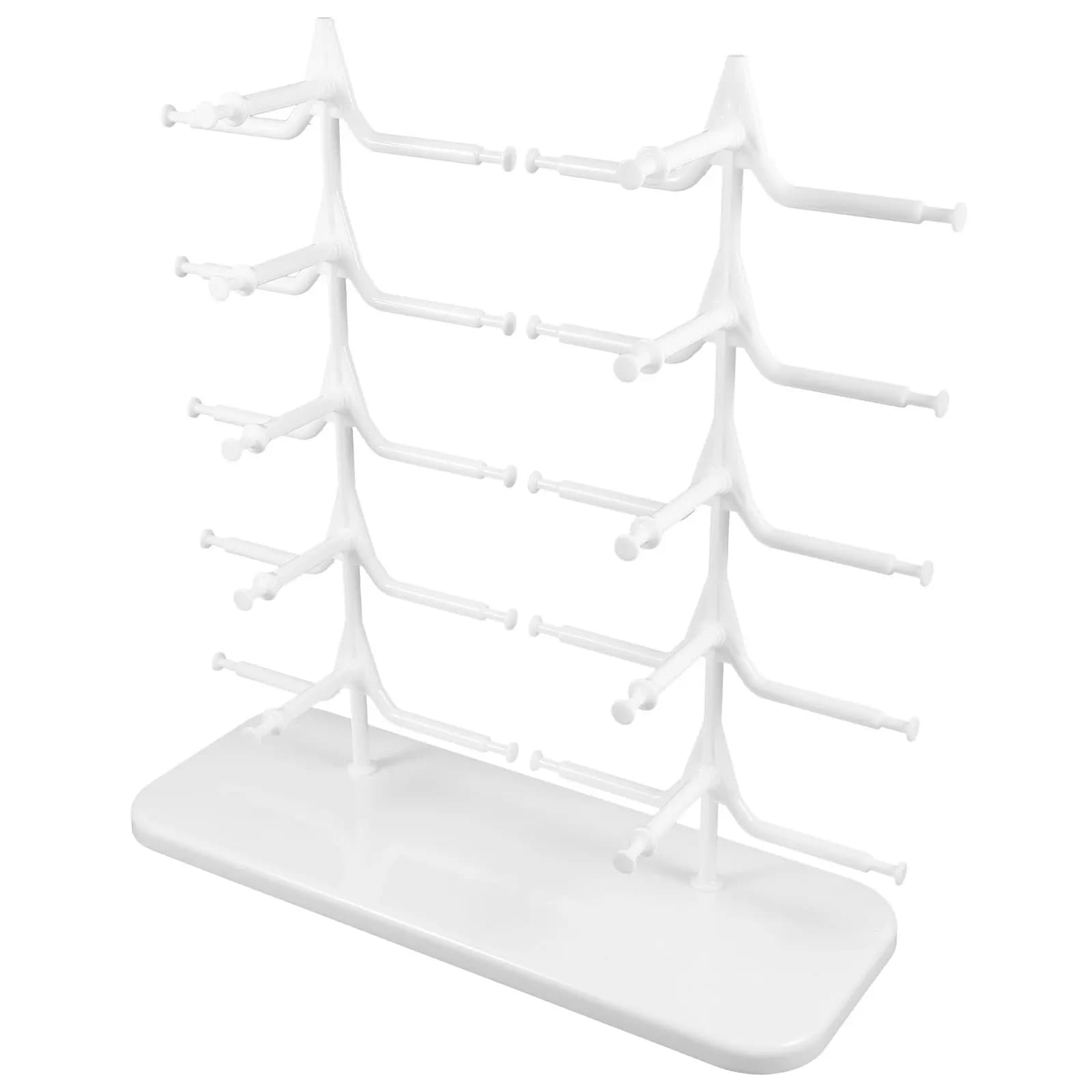 Espositore per Occhiali con Base Stabile, Organizzatore per Occhiali da Sole, Supporto per Occhiali Multipli e Maschere da Sci, Salvaspazio per Scrivania
