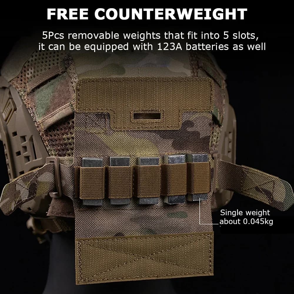 Borsa per contrappeso per casco tattico Borsa per contrappeso NVG per caschi OPS-Core Fast BJ PJ MH, accessori per caschi