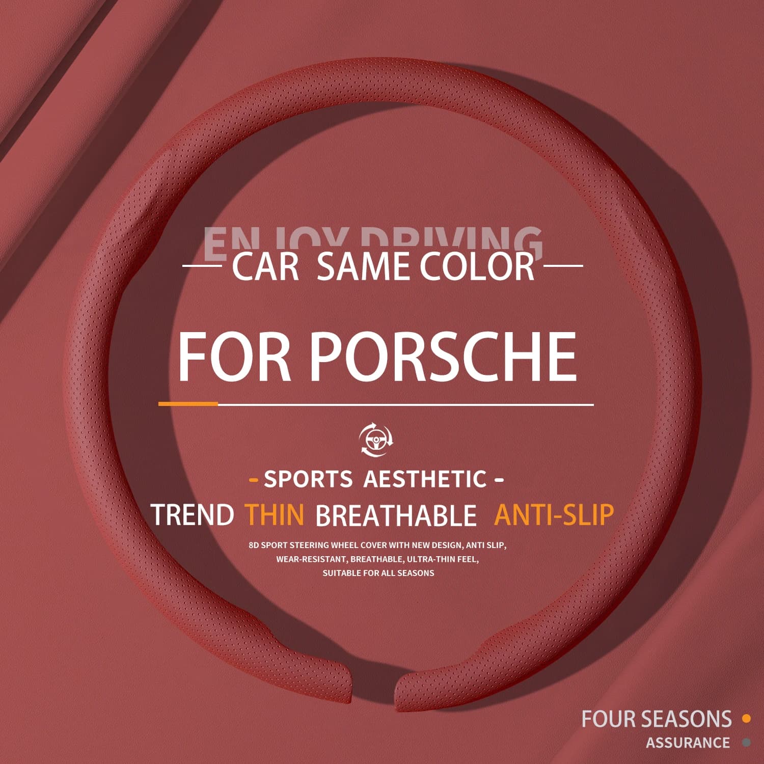 Suitable For Porsche Car Steering Wheel Covers Cayman Carrera GTS Targa Taycan Panamera Macan 718 911 Automobile Parts