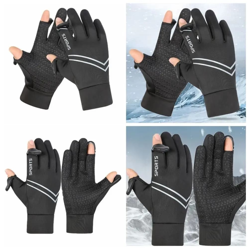 Guanti da ciclismo invernali antiscivolo impermeabili Guanti touchscreen in pile antivento Guanti da neve termici leggeri con dita intere da donna