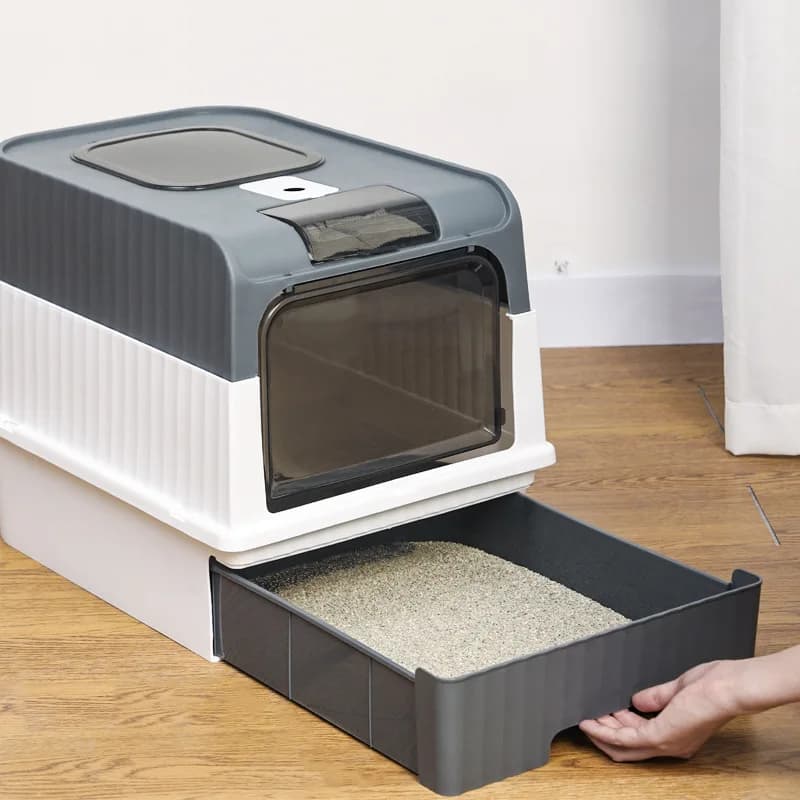 Bestselling Extra-Large Cat Litter Box: Fully Enclosed Drawer-Type Cat Toilet with Anti-Splash and Deodorizing Features
