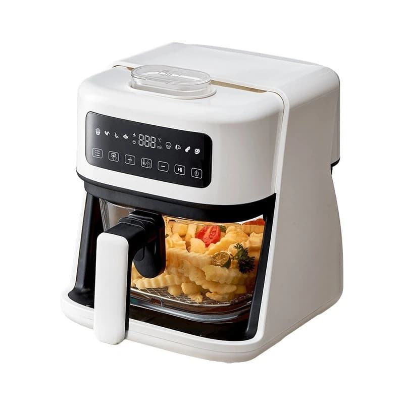 Spray Type Visible Air Fryers Household Transparent Large Capacity Electric Oven Humidification Oil Free Cooking Basket