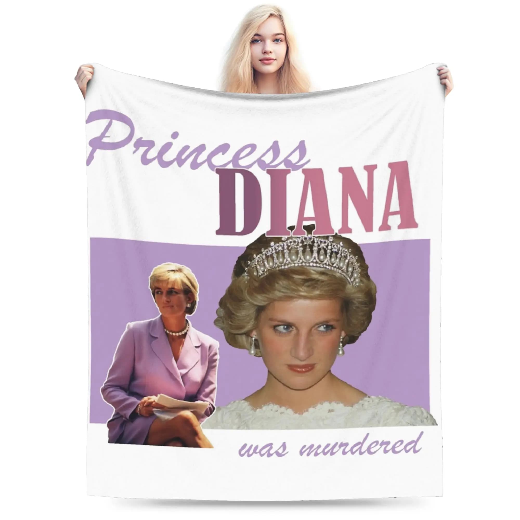Princess Diana Blankets Fleece Print Multi-function Ultra-Soft Throw Blanket for Home Outdoor Plush Thin Quilt
