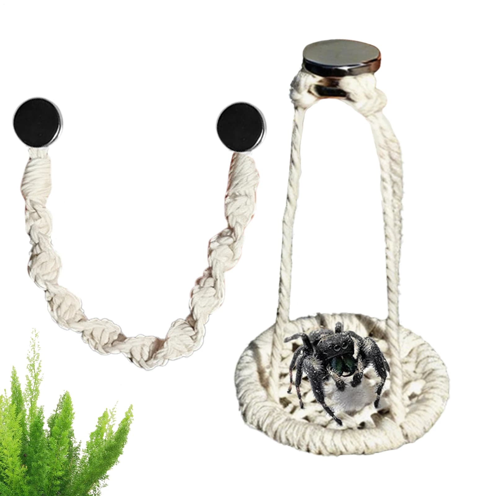 Jumping spider bridge 2 pieces Cotton horn Natural hand-made hammocks Jumping spider accessories for camping walks Daily travel