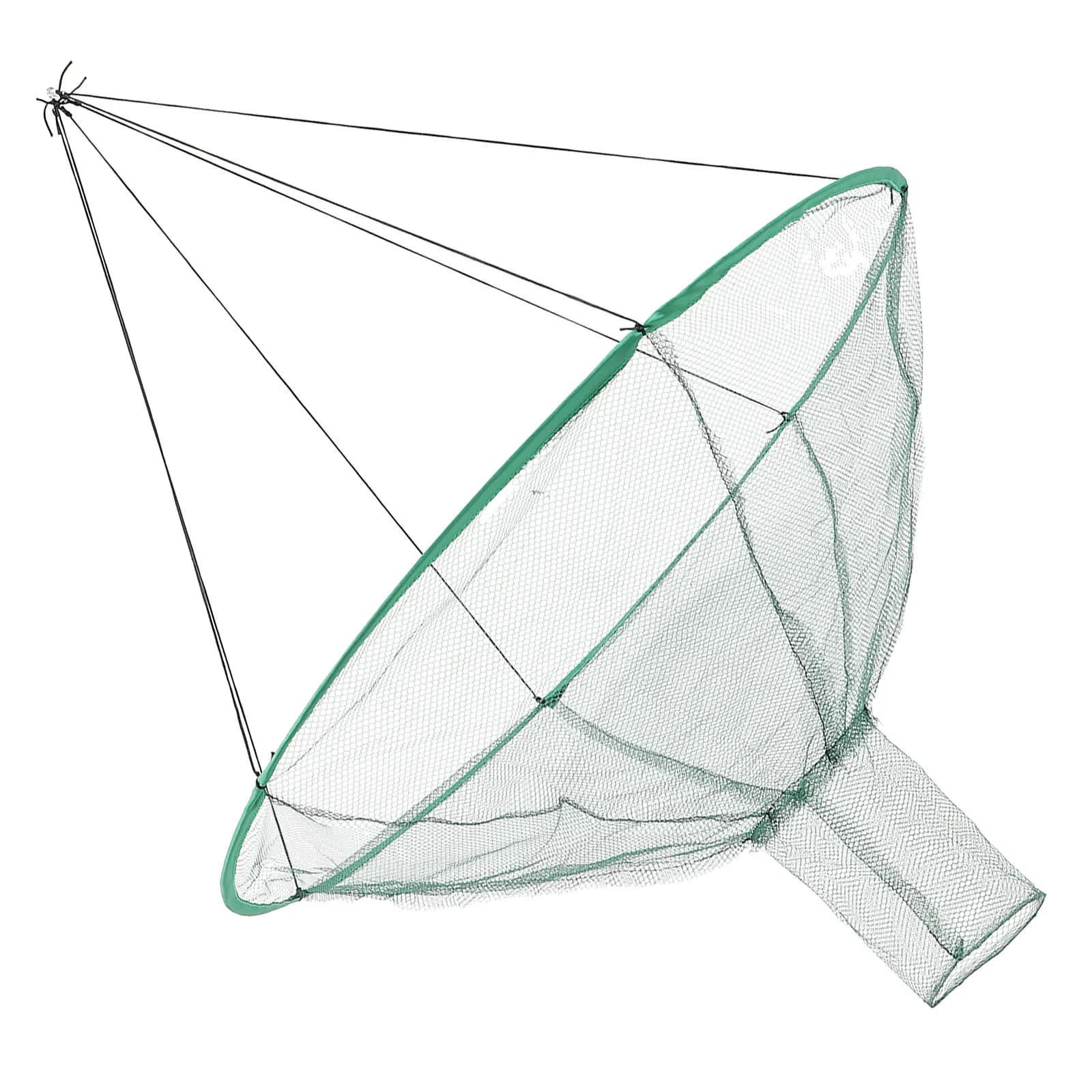 1pc Foldable Fishing Net Trap For Shrimp Crab Lobster Handheld Portable Seafood Catching Gear Lightweight Durable Mesh