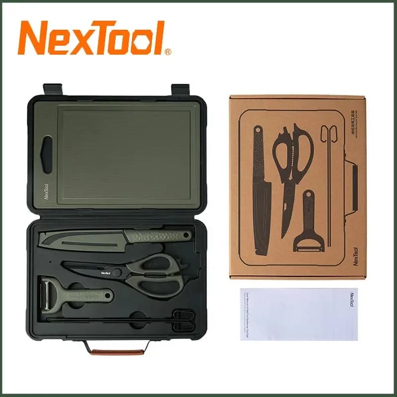 Nextool Outdoor Camping Barbecue Tools Set Picnic Knife Chopping Board Multifunctional Scissors Portable Desk BBQ Carrying Case