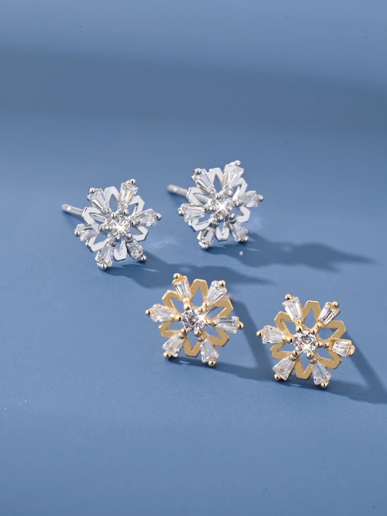 Fiocco di neve invernale in argento sterling 925 intarsiato con zirconi, dolce temperamento pendolarismo, gioielli, regalo di compleanno per le vacanze