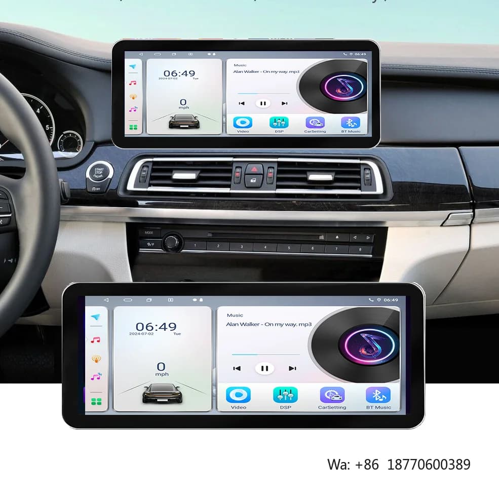 Lettore DVD per Auto Universale da 12,3 Pollici con BT, Amplificatore LCD, Schermo Touch Capacitivo RGB per BMW OLED 11\", VW 10\", Supporto Scheda SD