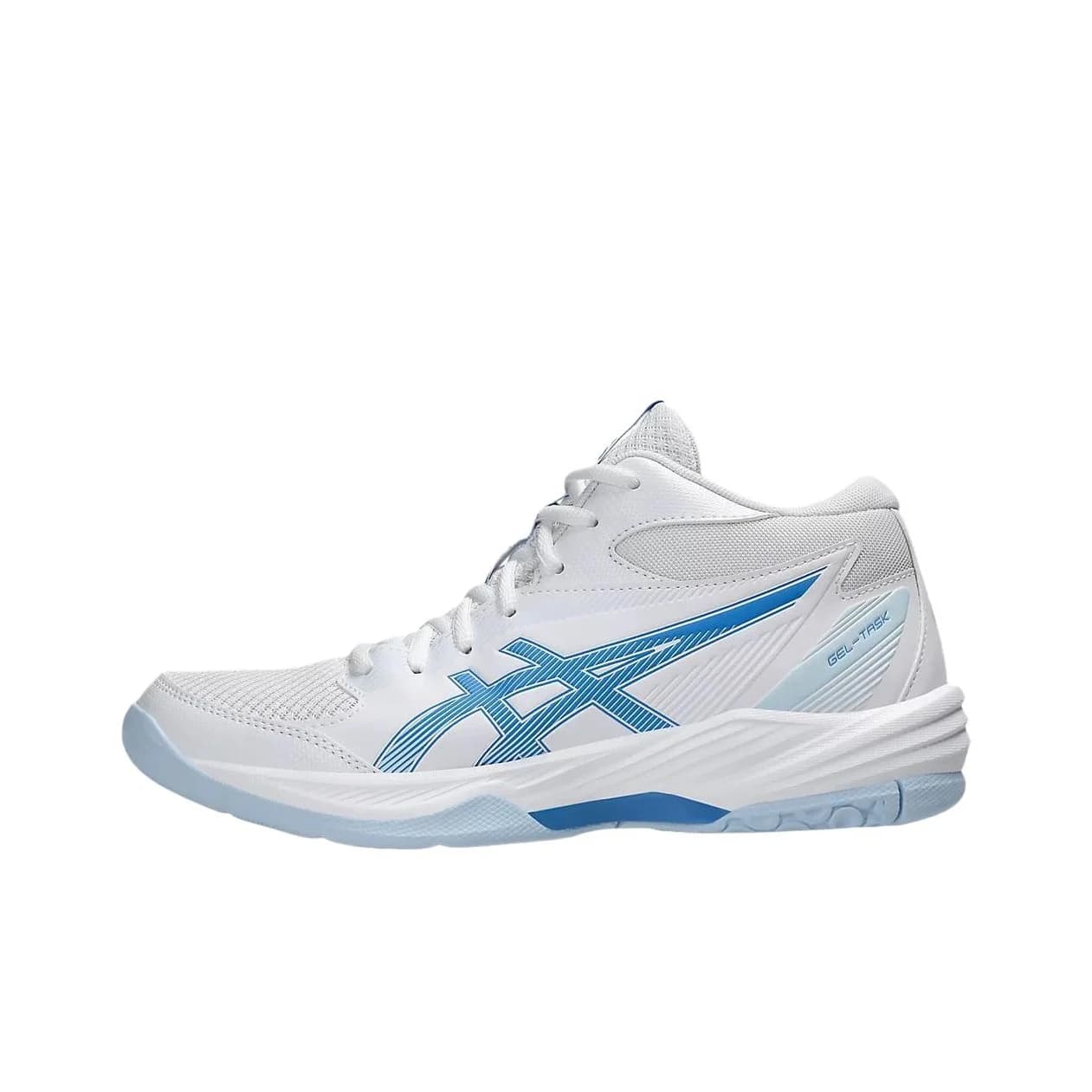 Asics GEL TASK 4 Abrasion Resistant Abrasion Resistant High top Volleyball Shoes Women's White Blue 1072A105-102