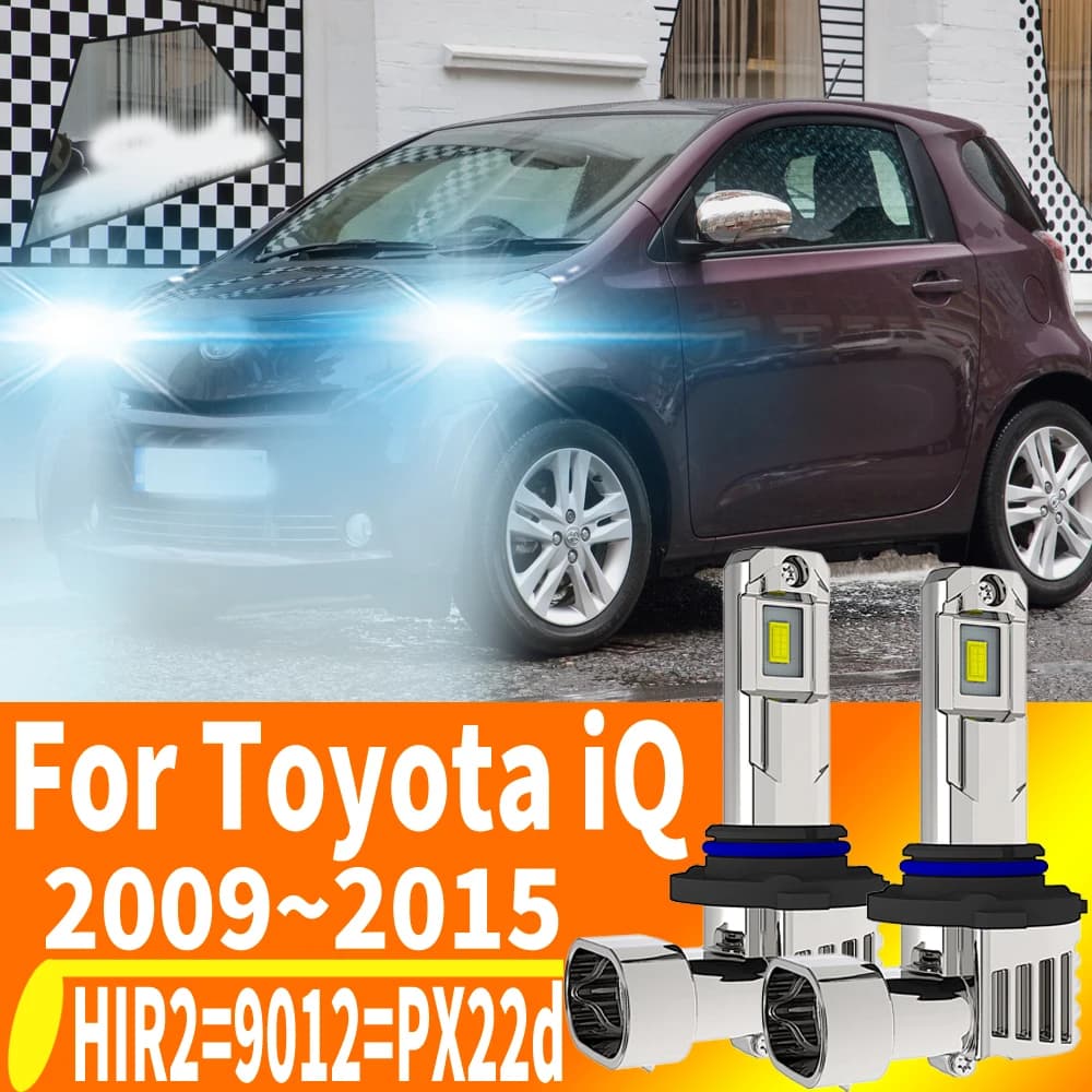 2 pz HIR2 Faro A Led Canbus 9012 PX22d Lampadina Per Auto Ad Alta Potenza 6000 K Luce Bianca Moto Diodo Lampada 12 v 55 w Per Toyota iQ 2009 ~ 2015