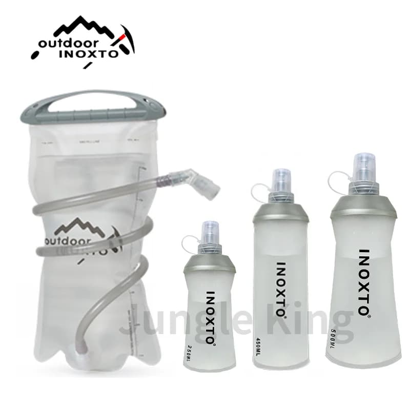 INOXTO Trail Ultralight 450 ml water bottle 500 ml for Rrunning Hydrating Marathon Race Bicycle 1.5L 2L Water bladder bag