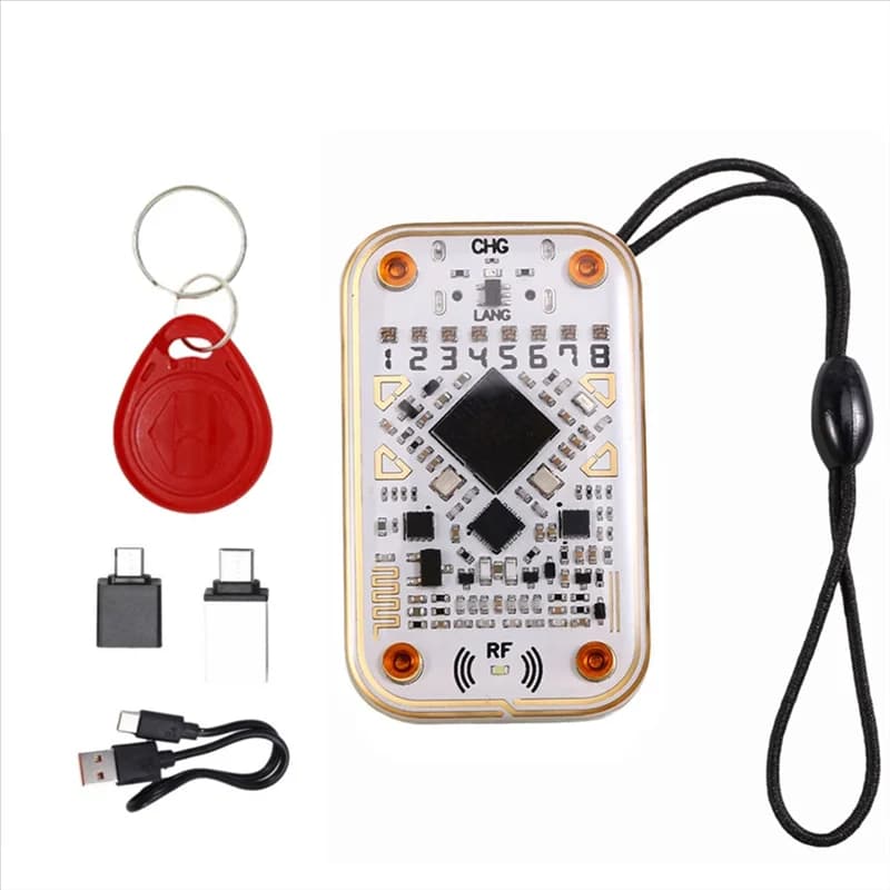 N82R Chameleon Ultra RFID Smart Chip Reader + 8268 Portachiavi Smart Card Emulatore 125K 13.56Mhz IC ID Card Decodifica NFC Lettura Writer
