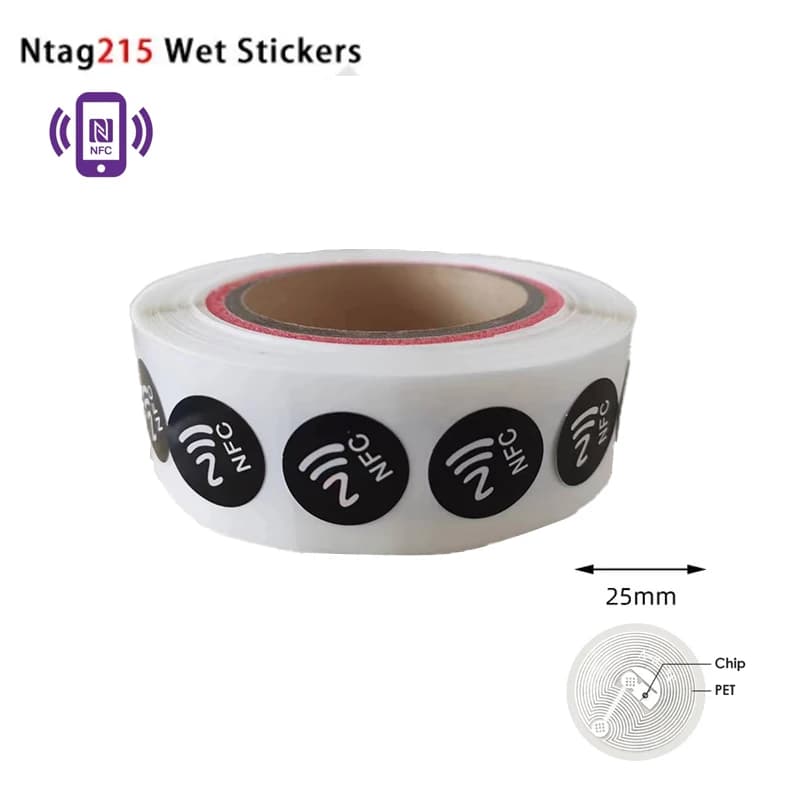 10 Pz/50 Pz/100 pz Ntag215 Riscrivibile Tag NFC 13.56 MHz ISO14443A Disponibile RFID Etichetta Adesiva RFID Tag Adesivi Condivisione tag