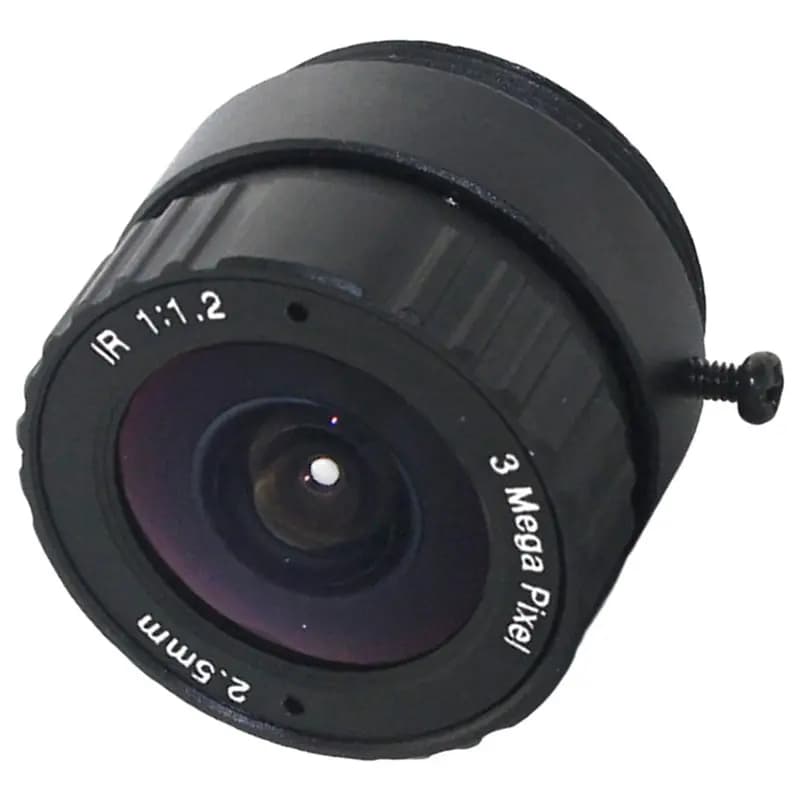 Obiettivo CCTV LXYB18B F1.2 grandangolare a iride fissa HD 3MP 2.5mm con attacco CS 1/2.7" per telecamere di sicurezza IP per videosorveglianza in condizioni di scarsa illuminazione