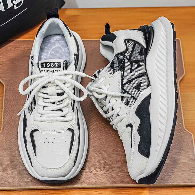 Scarpe Casual da Uomo alla Moda con Suola Spessa, Sneakers Comode, Scarpe da Corsa per Uomo, Scarpe Sportive Antiscivolo da Tennis