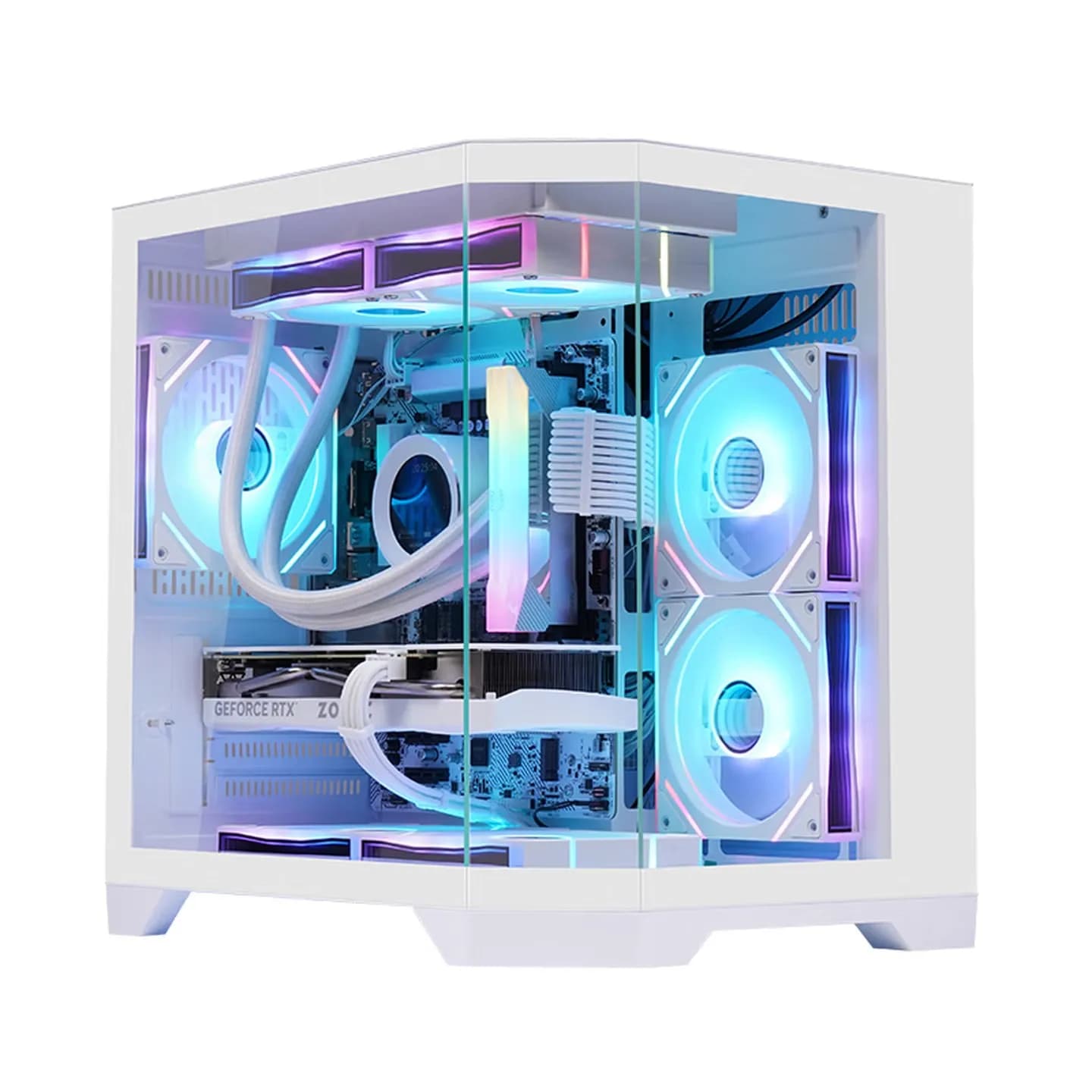 WJCOOLMAN Dreamer Mini Full Side Trasparente Sea View Room Custodia da tavolo per computer Custodia MATX Supporta 240 Raffreddamento ad acqua