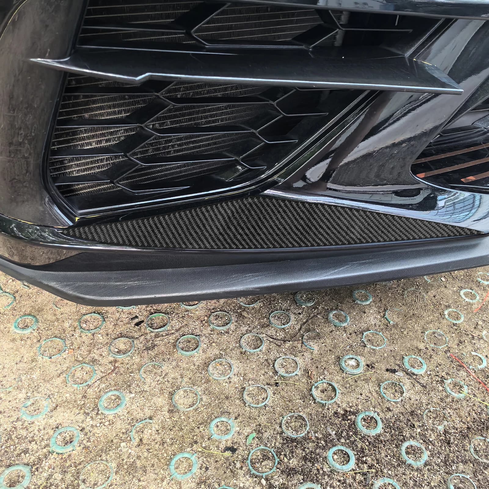 For Chevrolet Corvette C8 Z51 Z06 2020-2023 Car Accessories Carbon Fiber Bumpers Front Spoiler Suction Vent Cover Trim Sticker