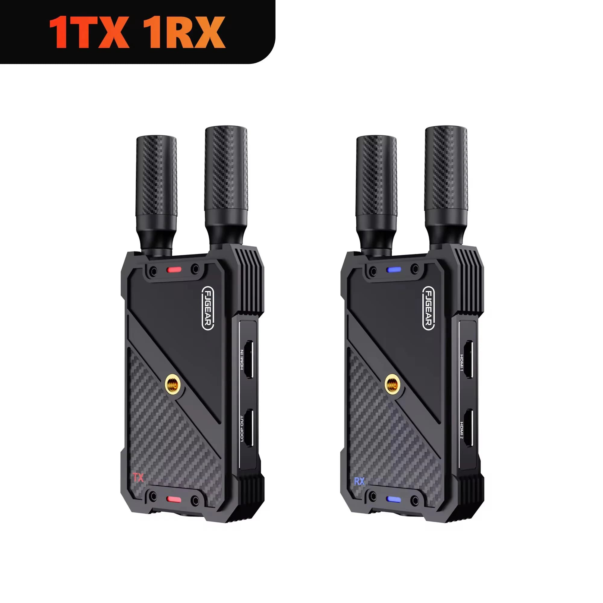 Trasmettitore e Ricevitore Video Wireless HDMI 1080P 400M/1312FT con Funzione di Acquisizione UVC per Streaming Live OBS Interno ed Esterno