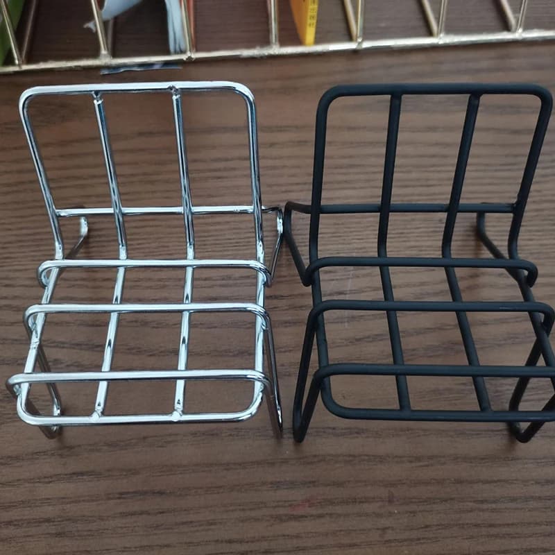 1Pc 1:6 Dollhouse Mini Desktop Phone Chair Stand colorato Leisure Home Chair modello per accessori per mobili casa delle bambole
