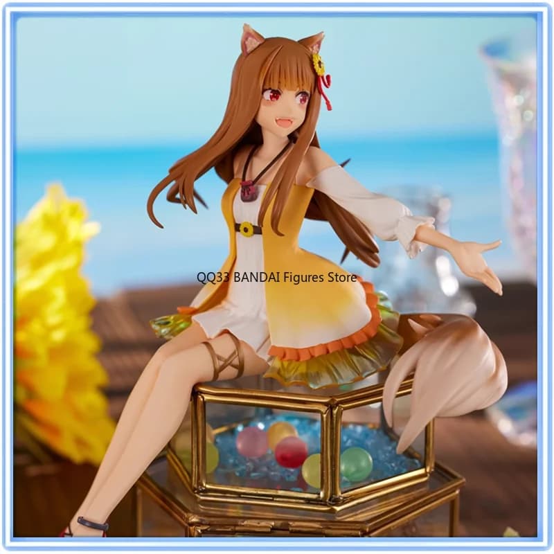 Set di girasole Holo Spice and Wolf originale autentico, postura seduta, action figure, modello carino, ornamenti per il desktop